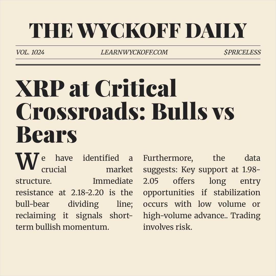 20260107 XRPUSDT Market Data Review Report (Based on Wyckoff Volume-Price Perspective)