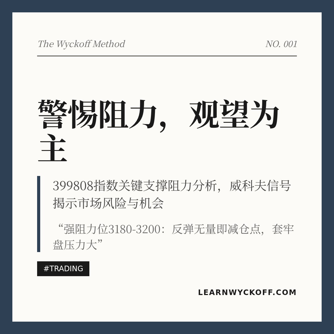 20260330 399808 行情数据复盘报告（基于威科夫量价视角）