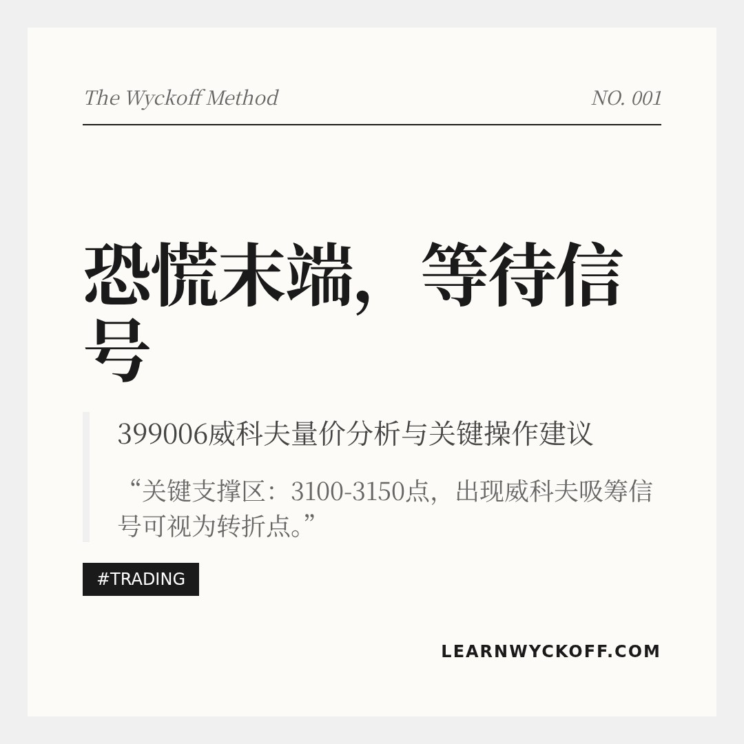 20260323 399006 行情数据复盘报告（基于威科夫量价视角）