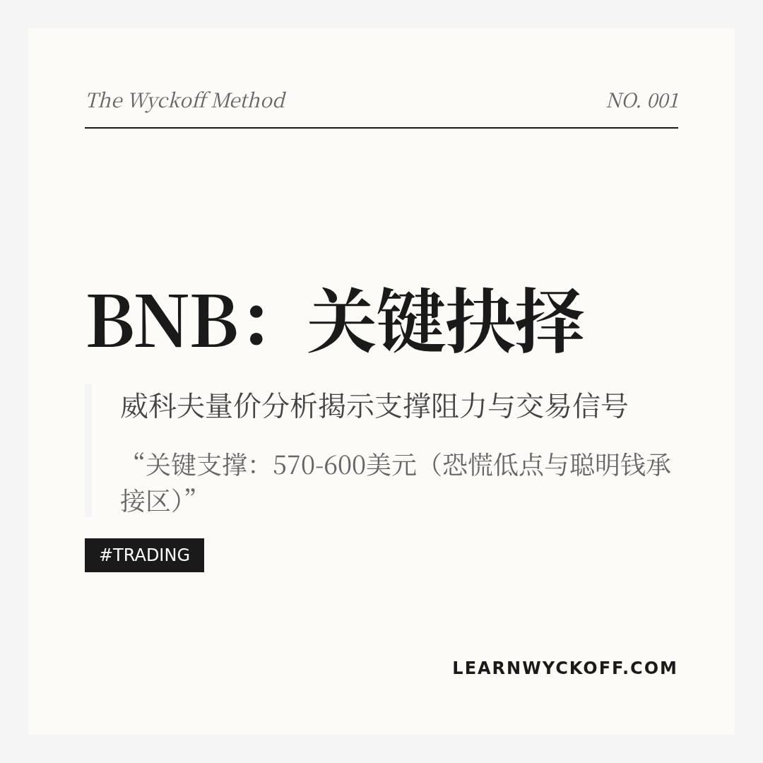 20260315 BNBUSDT 行情数据复盘报告（基于威科夫量价视角）