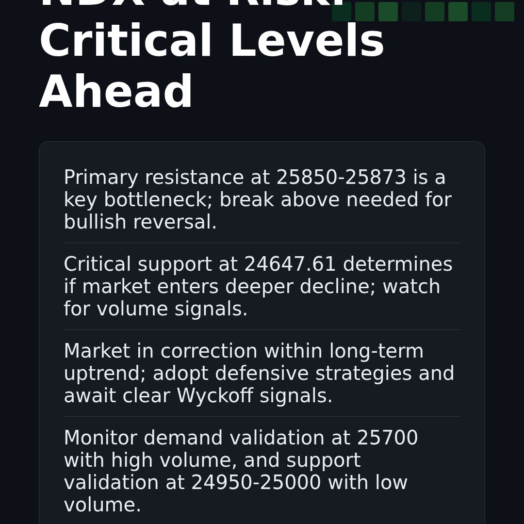 20260123 NDX Market Data Review Report (Based on Wyckoff Volume-Price Perspective)