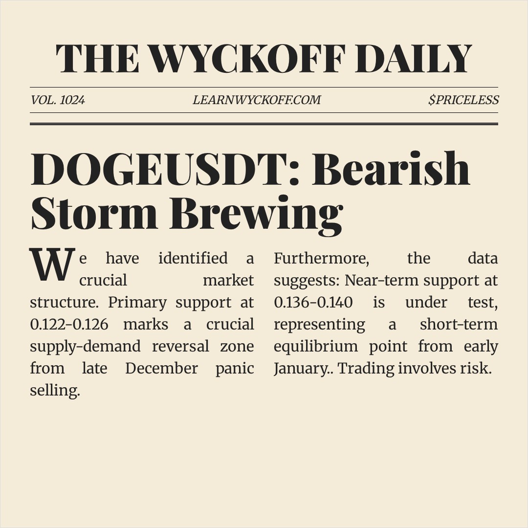 20260111 DOGEUSDT Market Data Review Report (Based on Wyckoff Volume-Price Perspective)