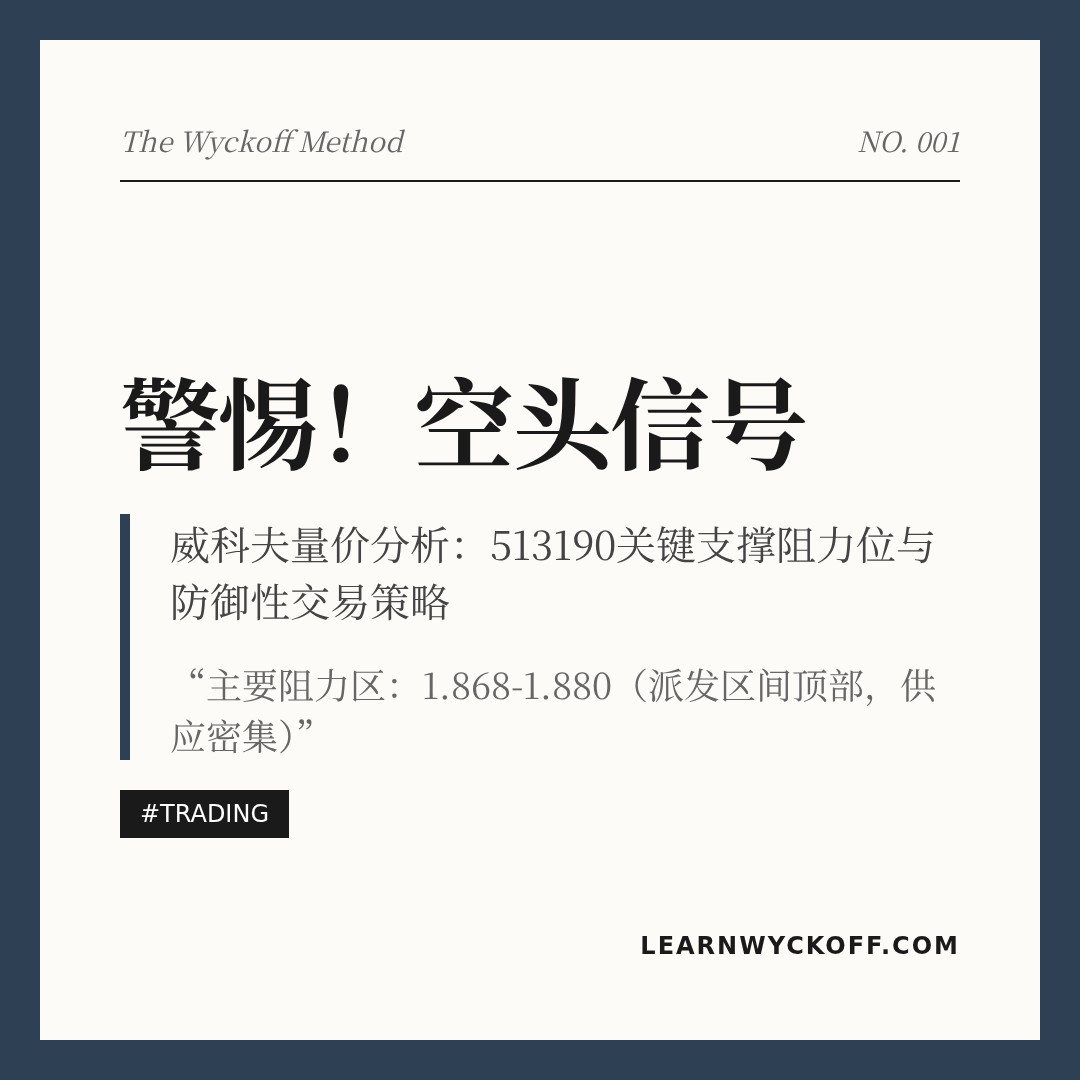 20260223 513190 行情数据复盘报告（基于威科夫量价视角）