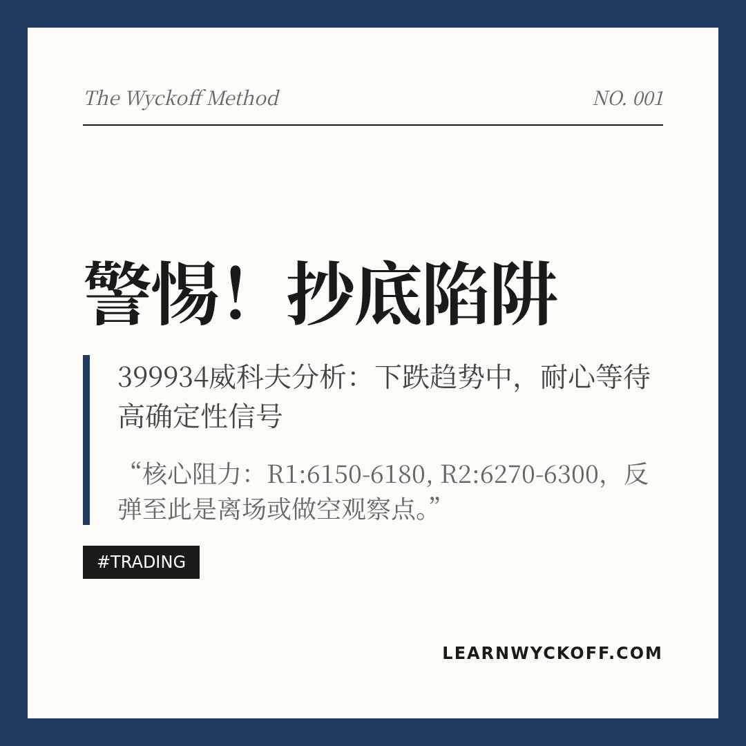 20260121 399934 行情数据复盘报告（基于威科夫量价视角）
