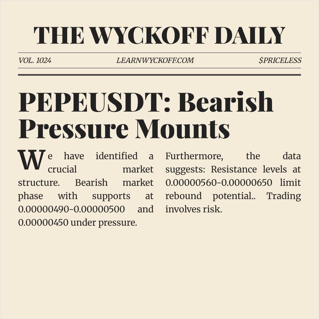 20260124 PEPEUSDT Market Data Review Report (Based on Wyckoff Volume-Price Perspective)