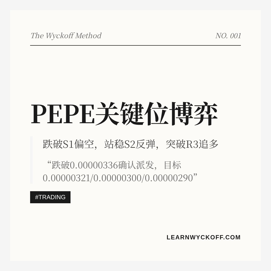 20260831 PEPEUSDT 行情数据复盘报告（基于威科夫量价视角）