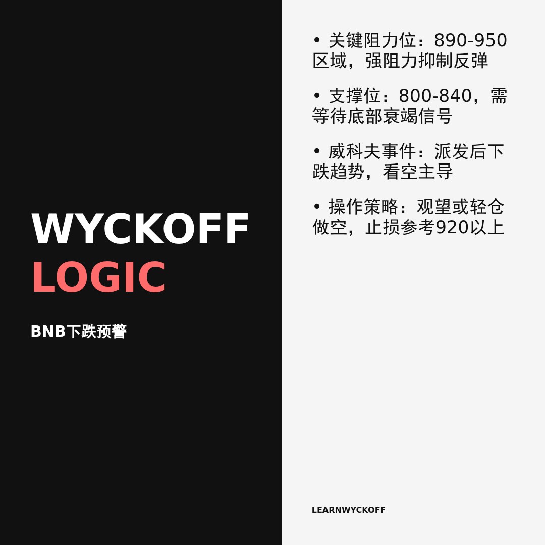 20260130 BNBUSDT 行情数据复盘报告（基于威科夫量价视角）