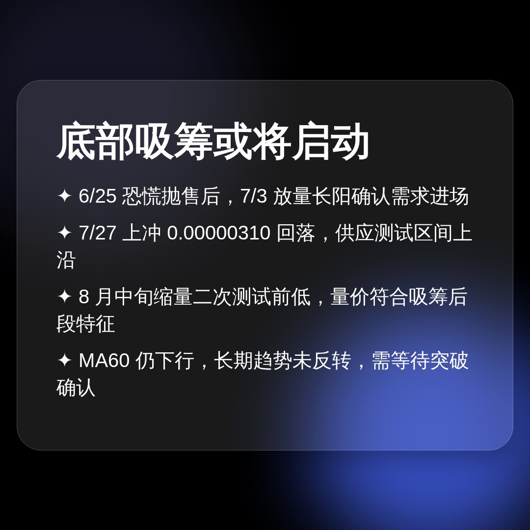 20260814 PEPEUSDT 行情数据复盘报告（基于威科夫量价视角）