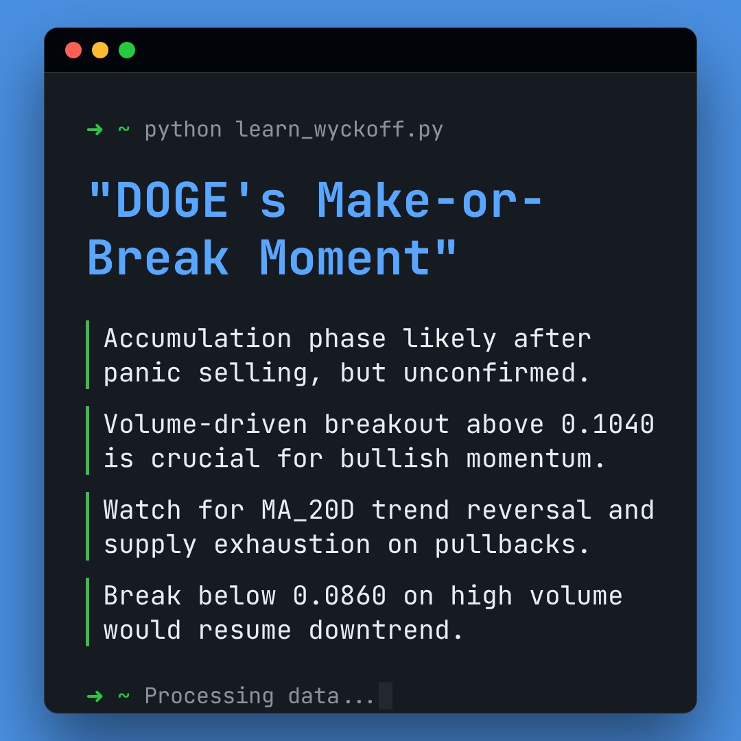 20260322 DOGEUSDT Market Data Review Report (Based on Wyckoff Volume-Price Perspective)
