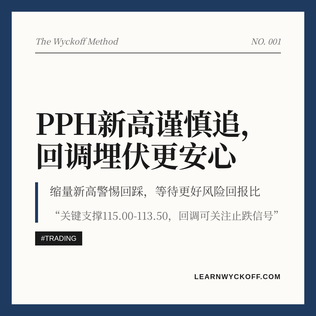 20260825 PPH 行情数据复盘报告（基于威科夫量价视角）