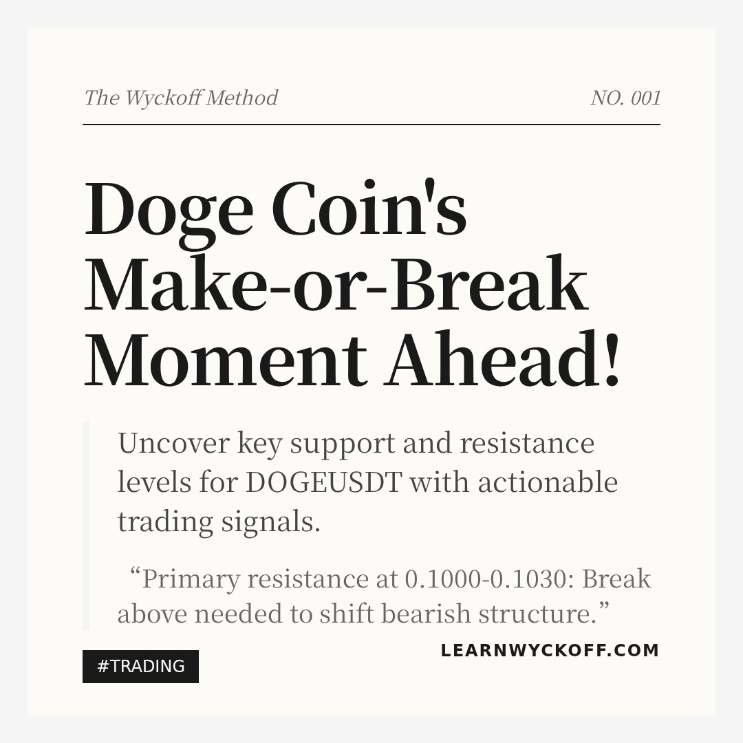 20260412 DOGEUSDT Market Data Review Report (Based on Wyckoff Volume-Price Perspective)