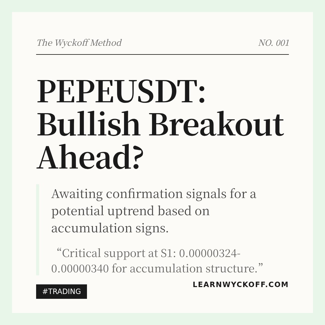 20260320 PEPEUSDT Market Data Review Report (Based on Wyckoff Volume-Price Perspective)