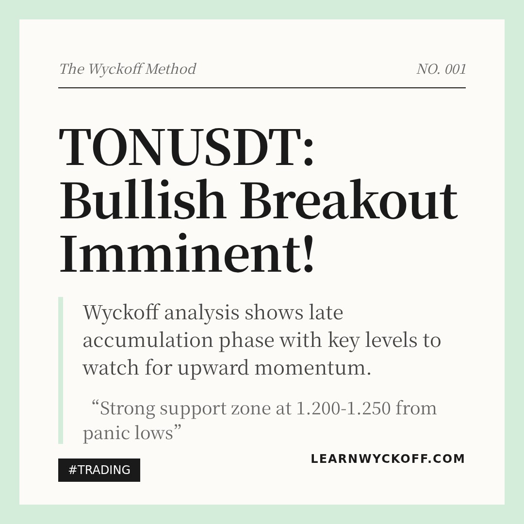 20260316 TONUSDT Market Data Review Report (Based on Wyckoff Volume-Price Perspective)