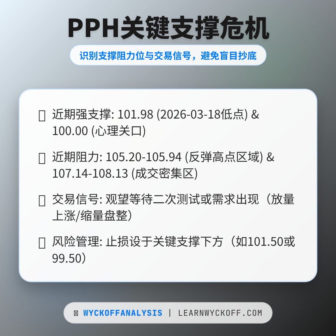 20260319 PPH 行情数据复盘报告（基于威科夫量价视角）