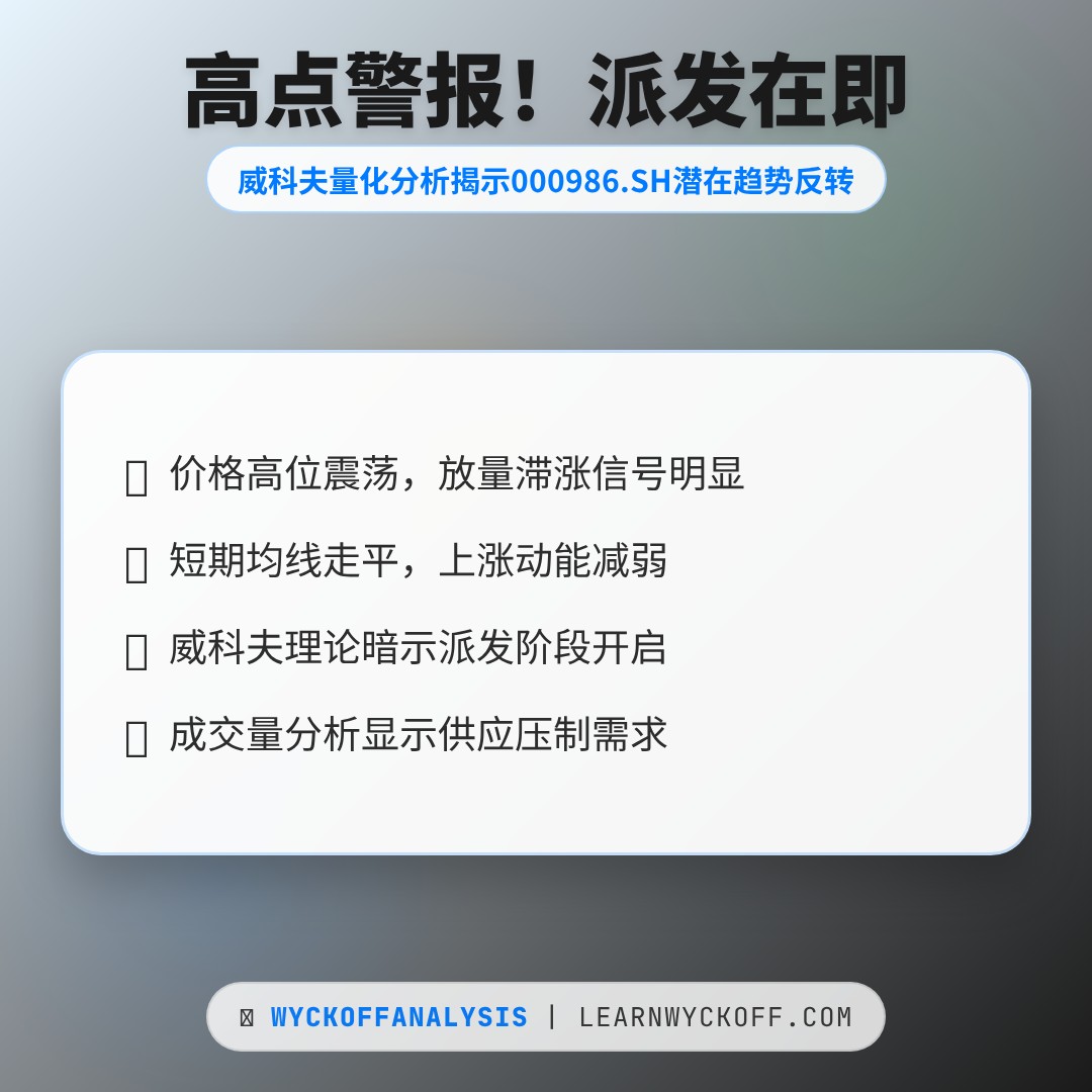 20260319 000986.SH 行情数据复盘报告（基于威科夫量价视角）