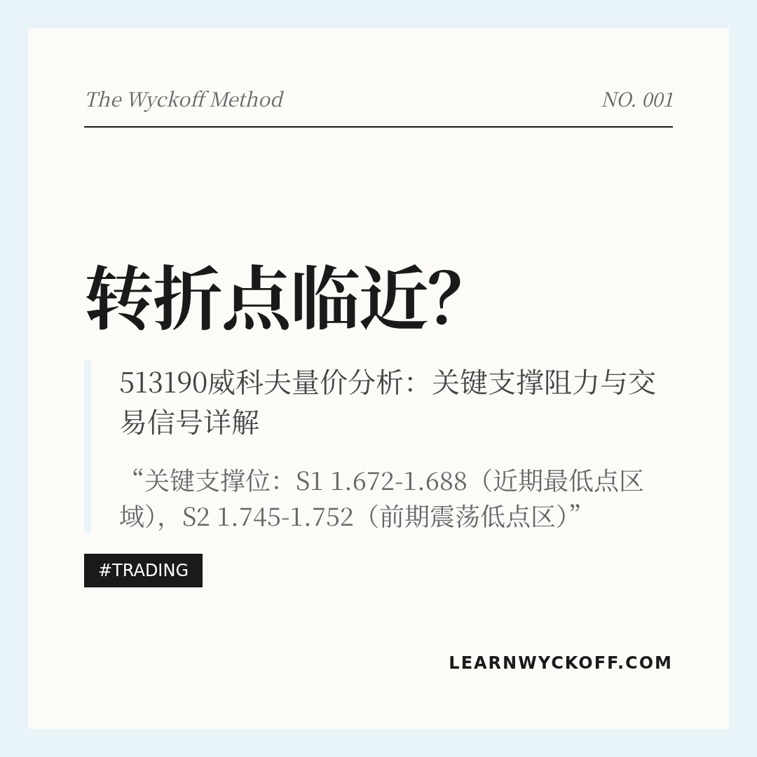 20260309 513190 行情数据复盘报告（基于威科夫量价视角）