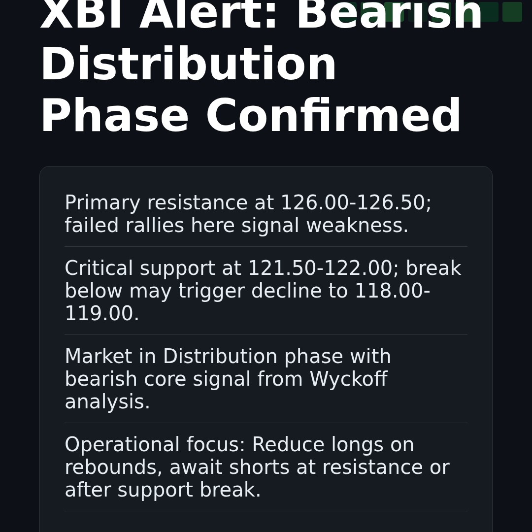 20260101 XBI Market Data Review Report (Based on Wyckoff Volume-Price Perspective)