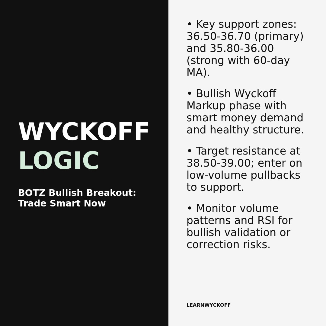 20260116 BOTZ Market Data Review Report (Based on Wyckoff Volume-Price Perspective)