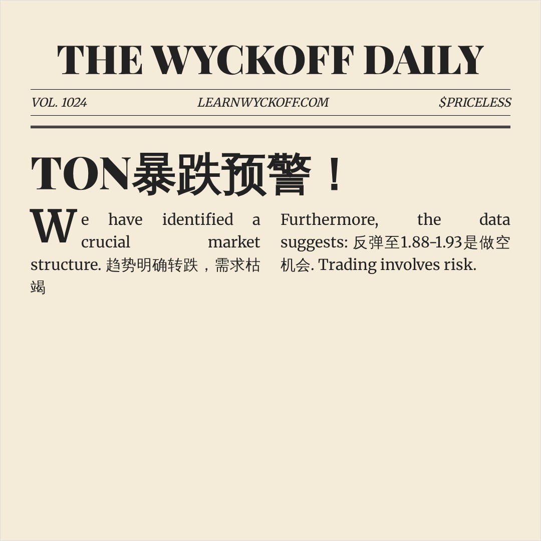 20260617 TONUSDT 行情数据复盘报告（基于威科夫量价视角）