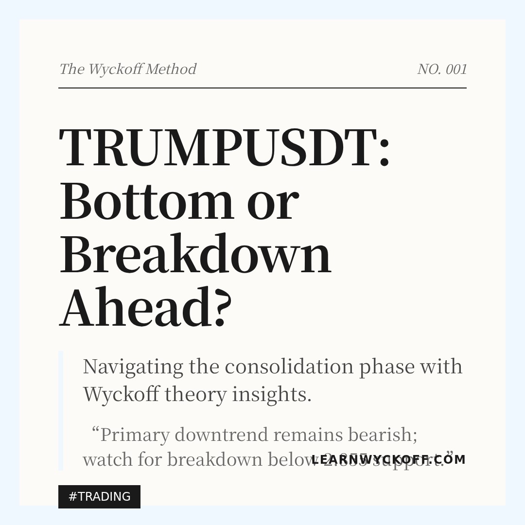 20260311 TRUMPUSDT Market Data Review Report (Based on Wyckoff Volume-Price Perspective)