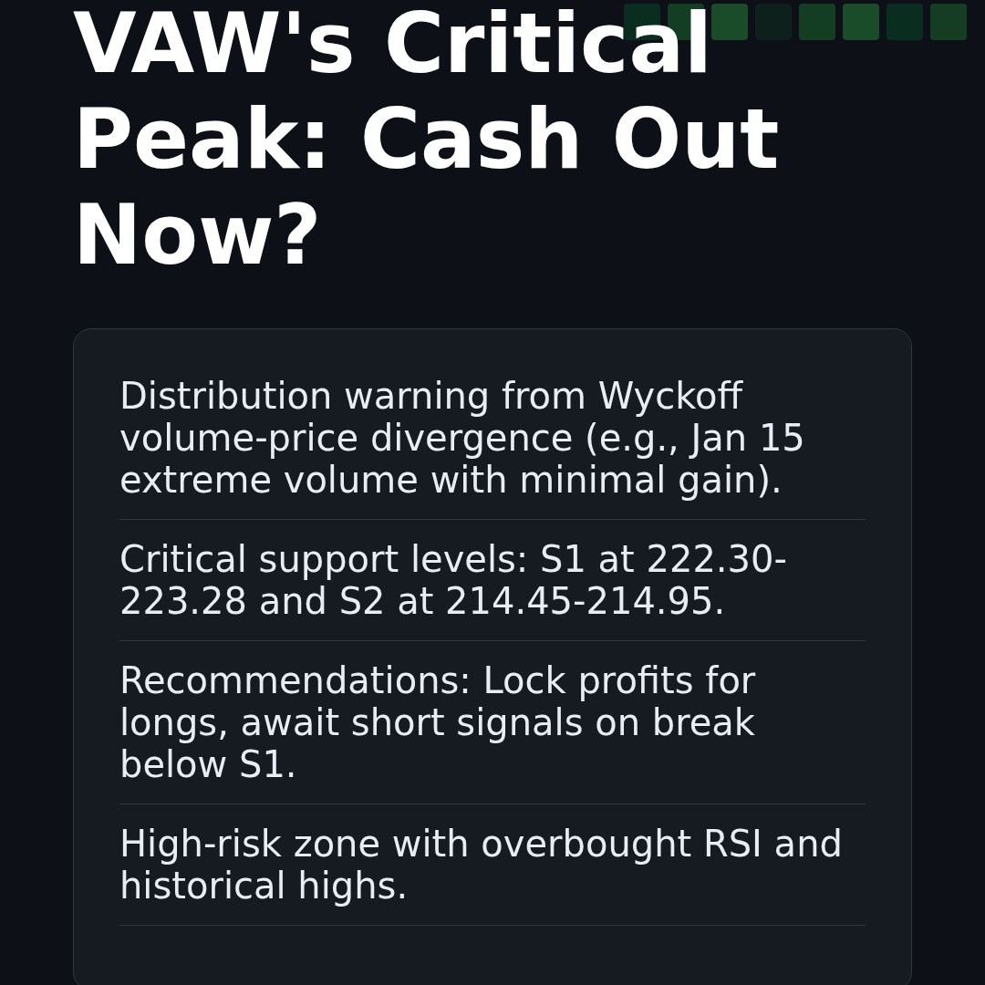 20260122 VAW Market Data Review Report (Based on Wyckoff Volume-Price Perspective)