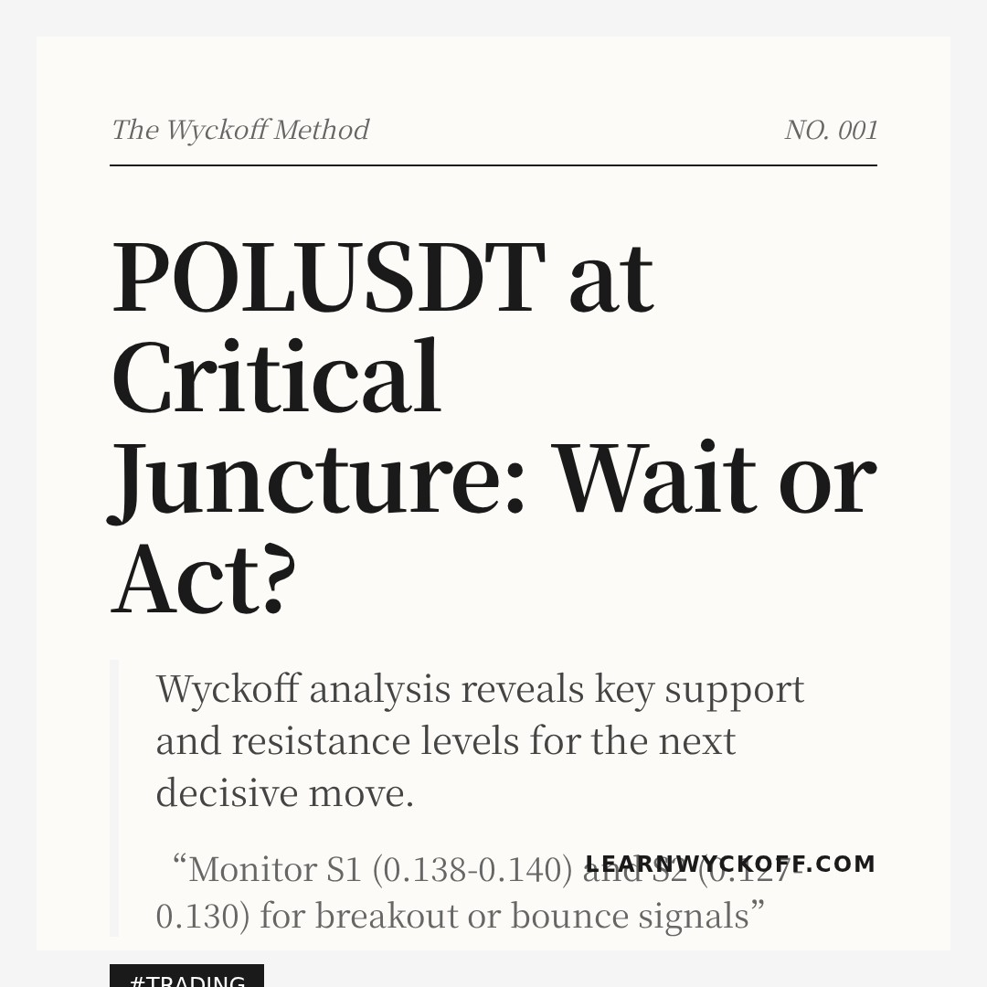 20260116 POLUSDT Market Data Review Report (Based on Wyckoff Volume-Price Perspective)