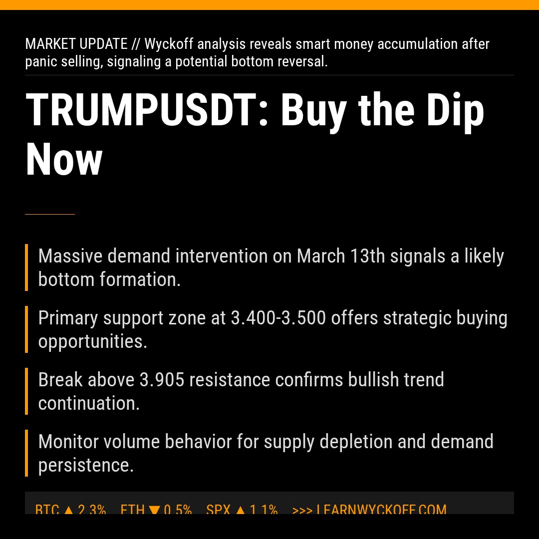 20260317 TRUMPUSDT Market Data Review Report (Based on Wyckoff Volume-Price Perspective)