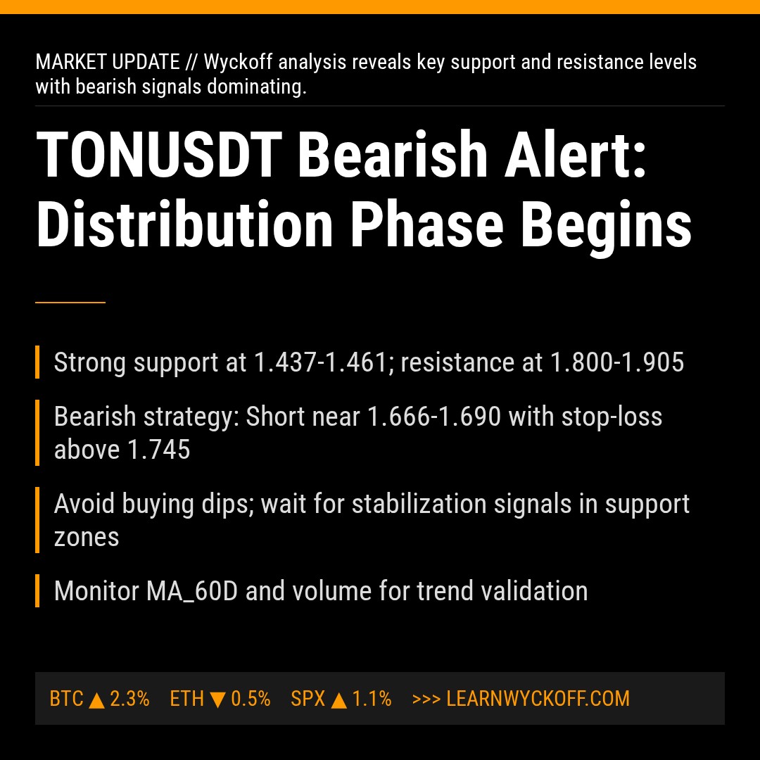20260119 TONUSDT Market Data Review Report (Based on Wyckoff Volume-Price Perspective)
